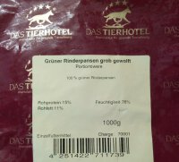 Grüner Pansen grob gewolft 1kg Portionsware