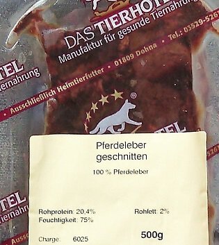 Pferdeleber geschnitten 500g