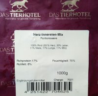 Herz-Innereien-Mix gewolft 1000g Portionsware