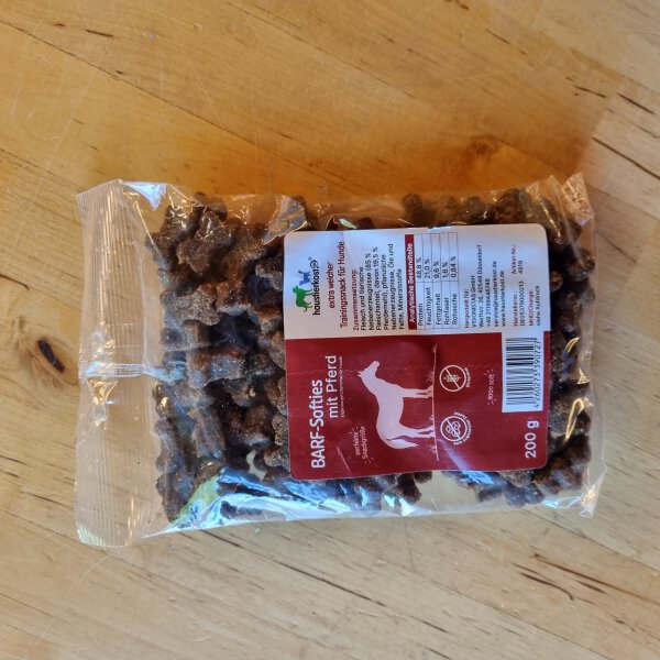 BARF Softies mit Pferd, Rind und Geflügel 200g, getrocknet